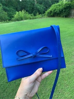 GAP Blue Bow Envelope Crossbody Bag